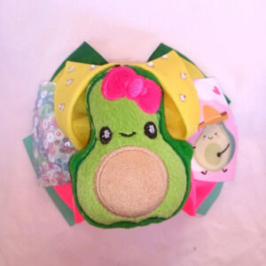 Avocado gils bow handmade ( box pink #1)